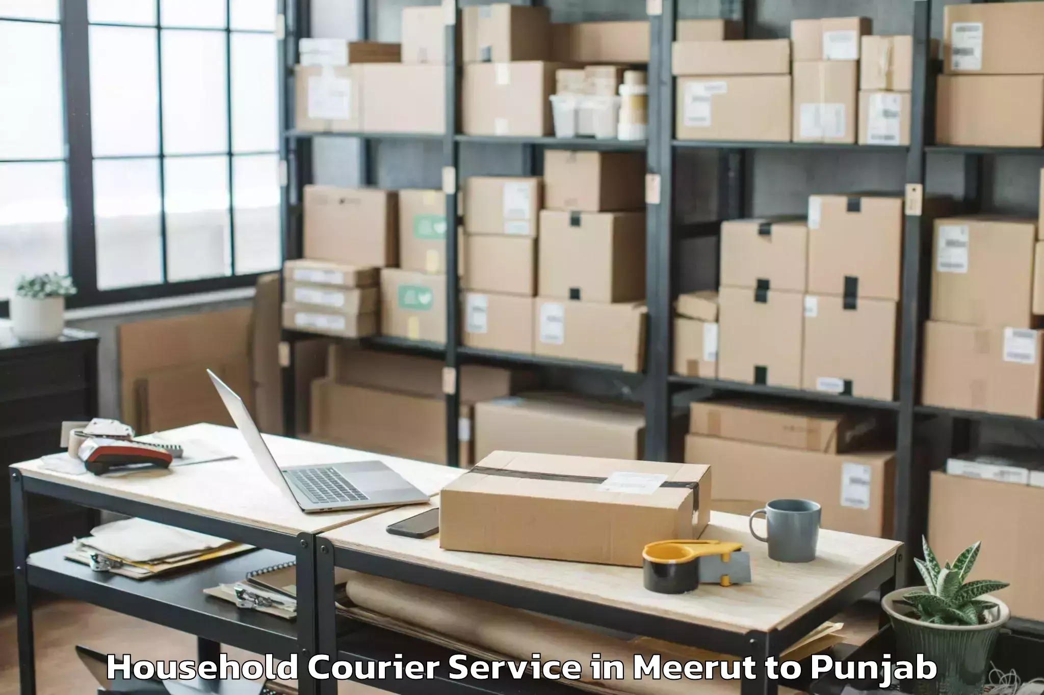 Affordable Meerut to Sardulgarh Household Courier